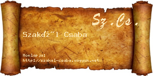 Szakál Csaba névjegykártya